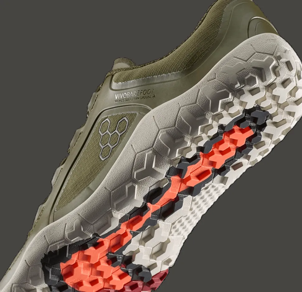 Vivobarefoot Women's Primus Trail III All Weather FG Dark Olive/White