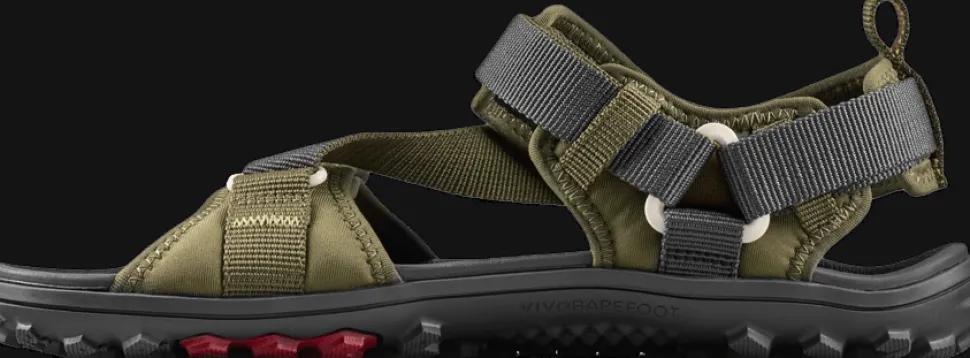Vivobarefoot Women's Tracker Ora Sandal Dark Olive