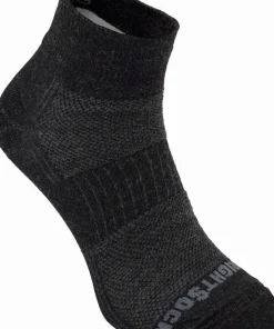 Wrightsock Merino Coolmesh II Quater Anti Blister System Grey/Black