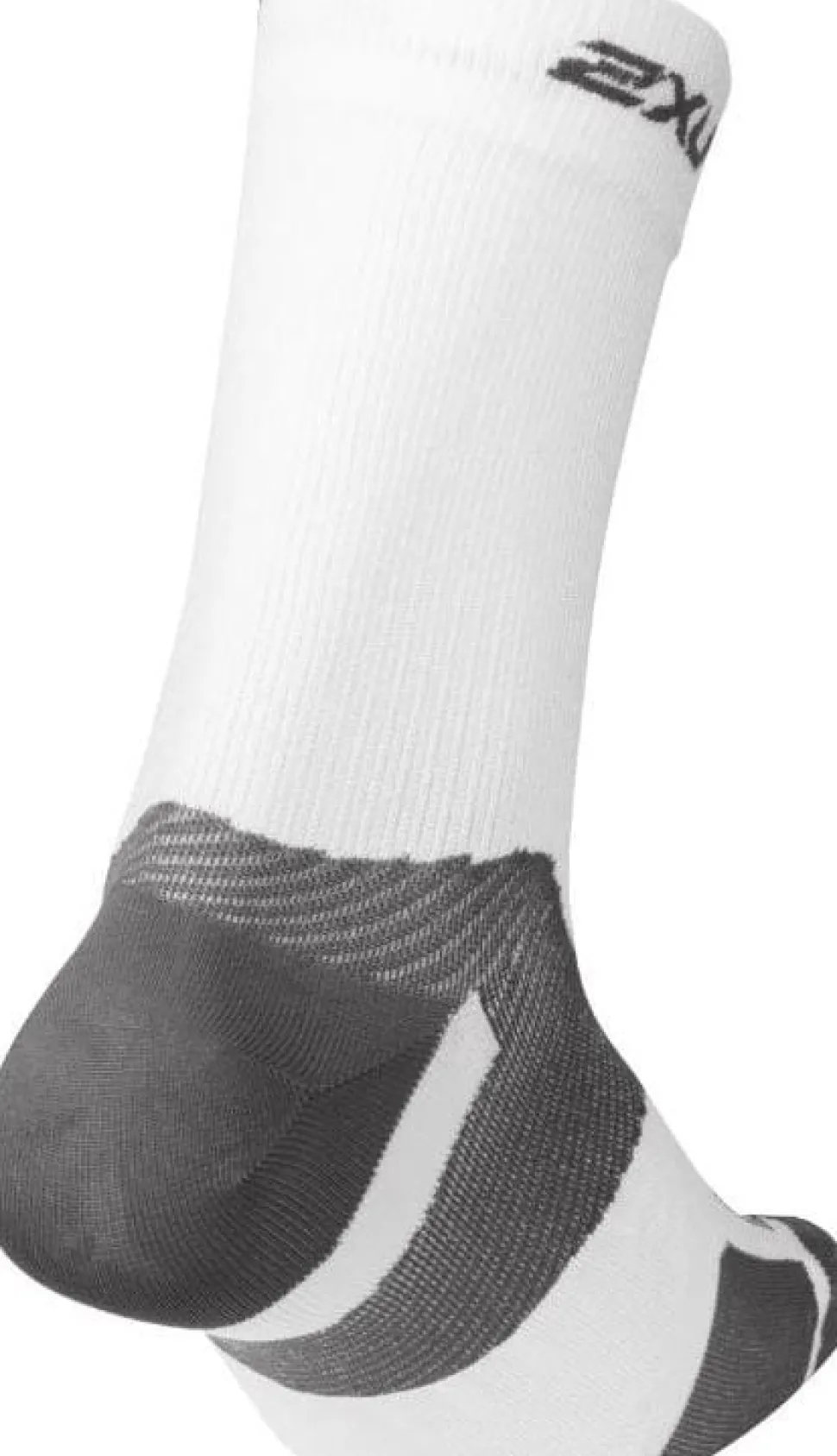 2XU Vectr Light Cushion Crew Sock White/Grey