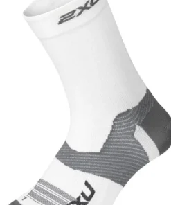 2XU Vectr Light Cushion Crew Sock White/Grey