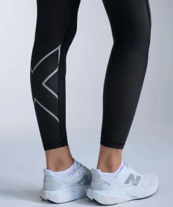 2XU Women's Aero Mesh Hi-Rise Compression Tights Black/silver Reflective