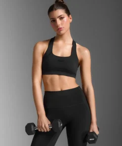 2XU Women's Form Racerback Medium Impact Bra Black/black