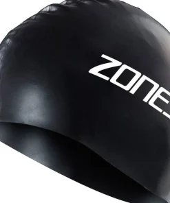 Zone3 Silicone Swim Cap Black